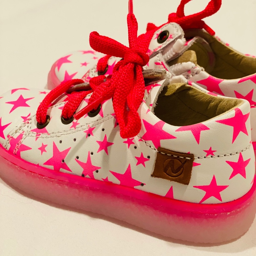 Kids Naturino Hot Pink Star Sneakers